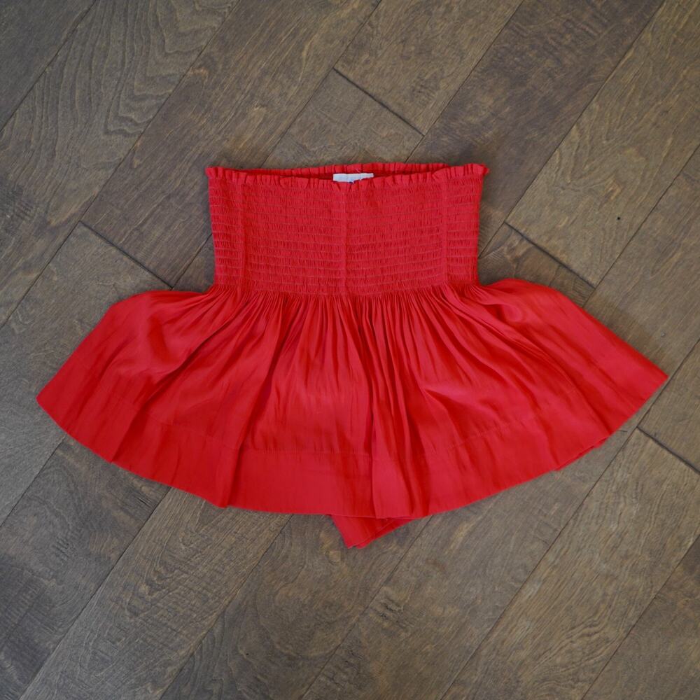 KOCH Erica Silky Flowy Skirt‎ / Skort Red $295 Sz S